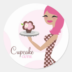 311-Candie the Cupcake Cutie Pink Sticker