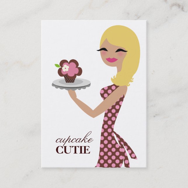 311 Candie the Cupcake Cutie V2 Darker Blonde Business Card (Front)