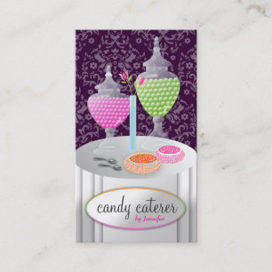 311-Candy Caterer   Dark Purple Business Card