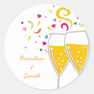 311-Champagne Toast Sticker