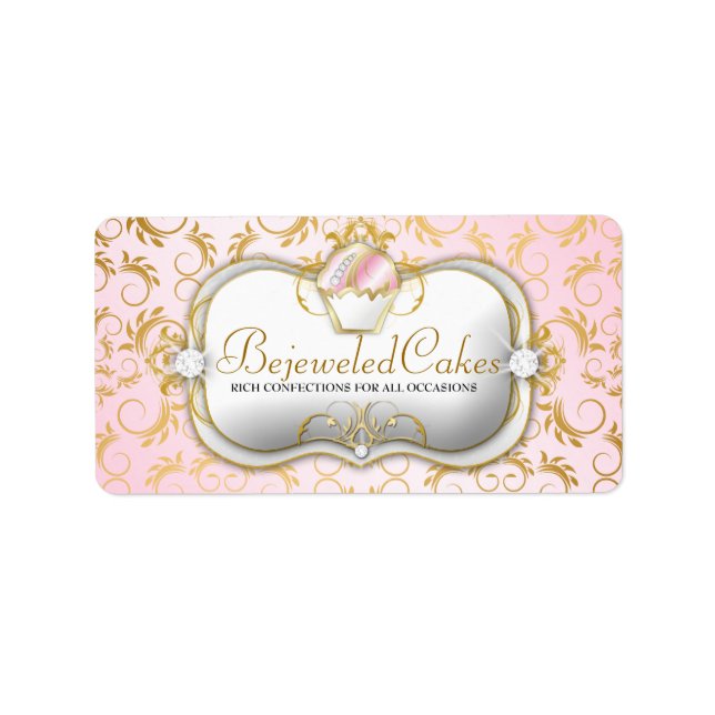 311-Ciao Bella Bejeweled Cakes | Pink Background Label (Front)