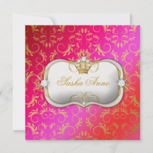 311 Ciao Bella Golden Cherry Cake Kiss Invitation