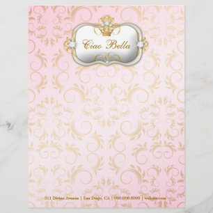 311-Ciao Bella Golden Divine Letterhead Design