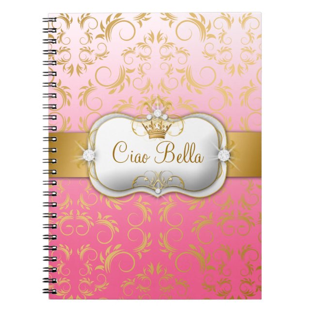 311 Ciao Bella Golden Divine Pink Fade Notebook (Front)