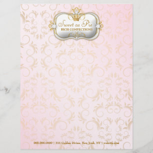 311 Ciao Bella Golden Divine Pink Letterhead Design