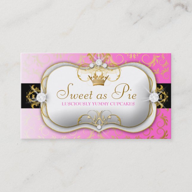 311 Ciao Bella Golden Divine PINK PINK Business Card (Front)