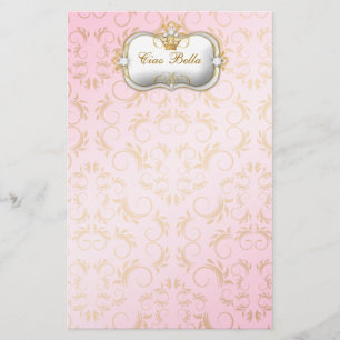 311 Ciao Bella Golden Divine Pink Stationery