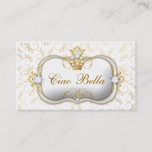 311 Ciao Bella Golden White Divine Business Card