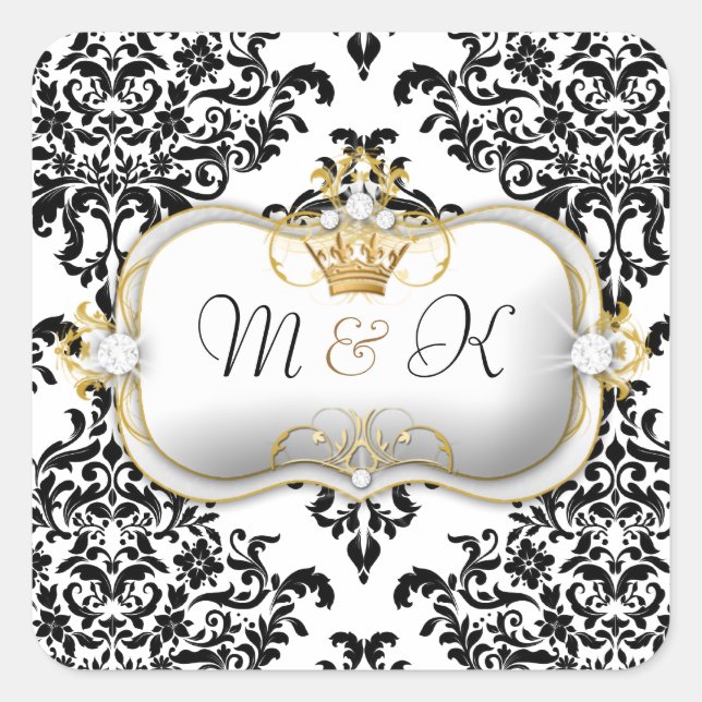 311 Ciao Bella & Lovey Dovey Damask Square Sticker (Front)