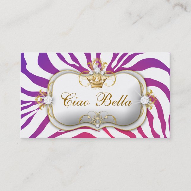 311-Ciao Bella Purple Fade Business Card (Front)
