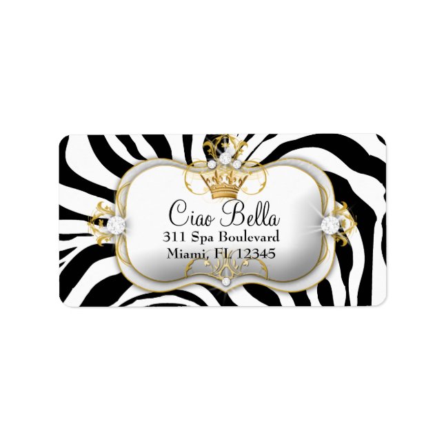 311 Ciao Bella Zebra Stripes Label (Front)