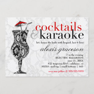 311 Cocktails & Karaoke Lace Invitation