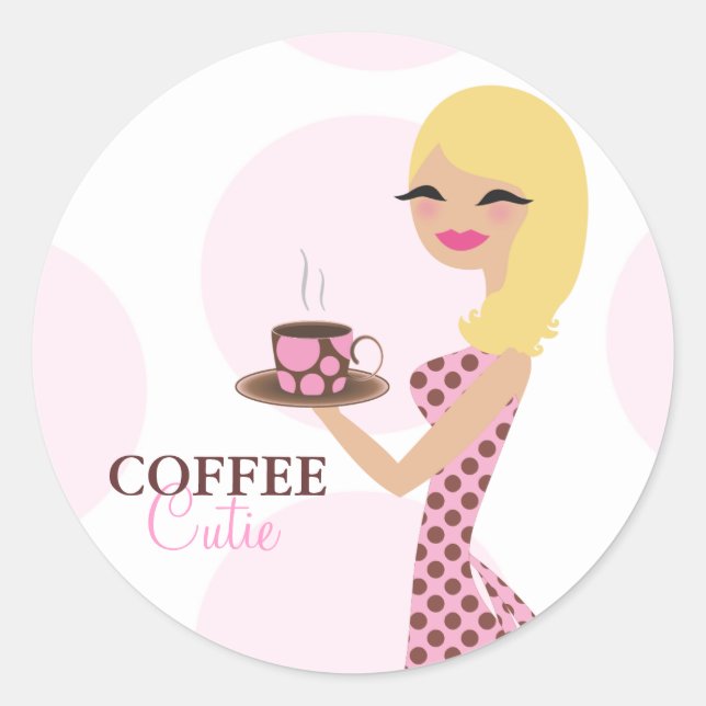 311 Coffee Cutie Blonde Wavy Sticker (Front)