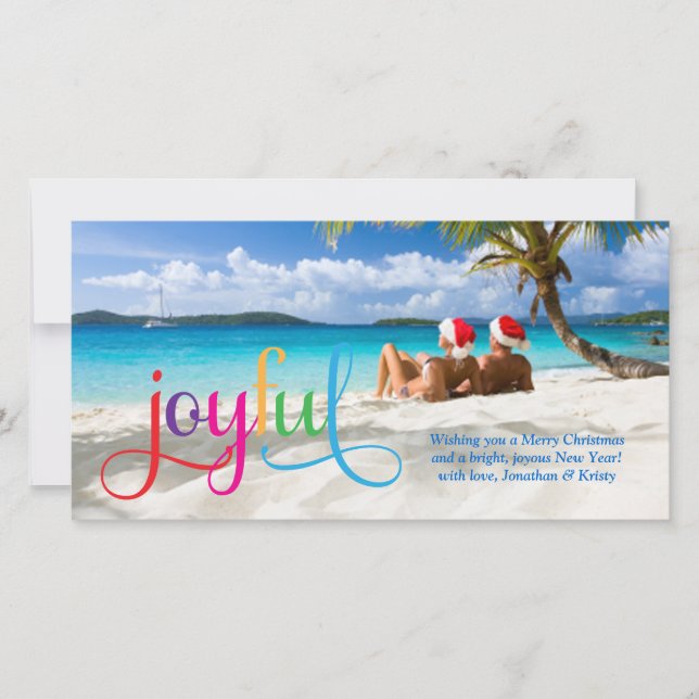 311 Colourful Joyful Christmas Card (Front)