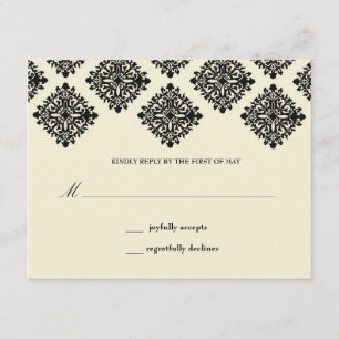 311 Contessa Cream & Black Reply Card