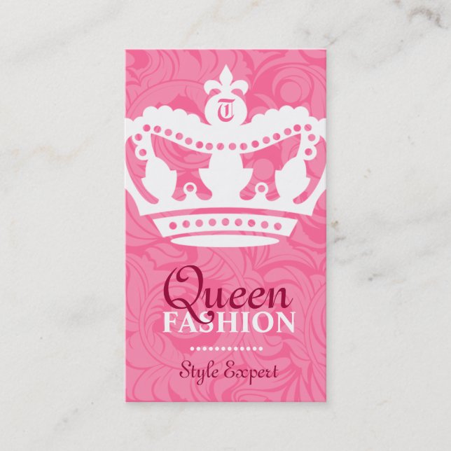 311-Crown Couture Monogram Business Card (Front)