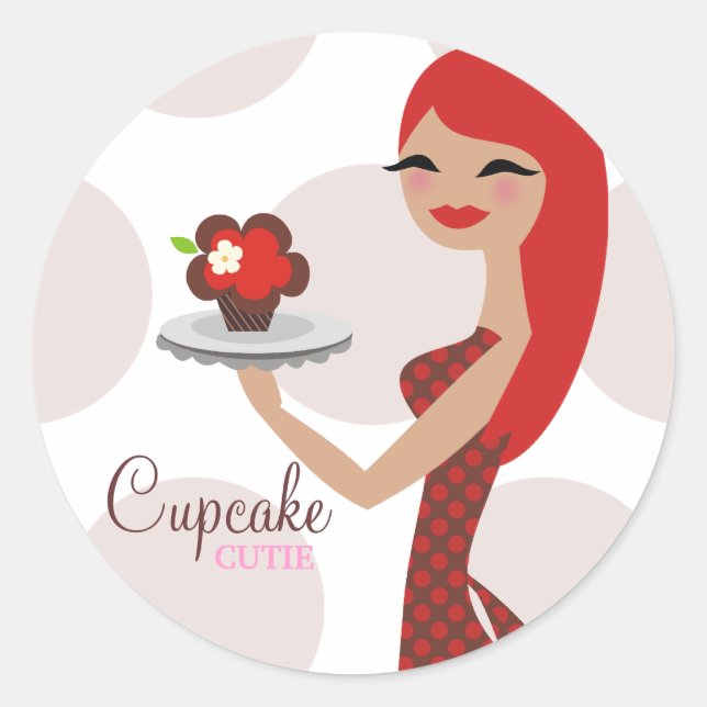 311 Cupcake Cutie Bakery Classic Round Sticker (Front)