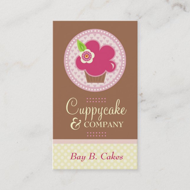 311 CUPPYCAKE CUTIE w FLOWER BUSINESS CARD (Front)