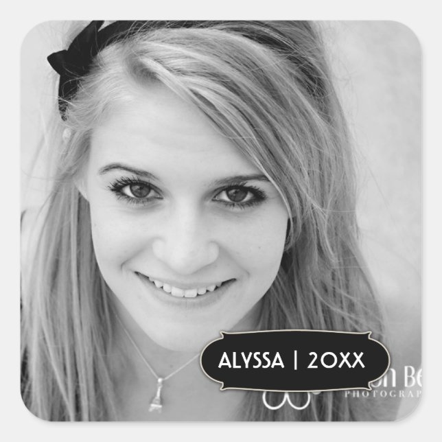 311-Customisable Graduation Photo Sticker (Front)