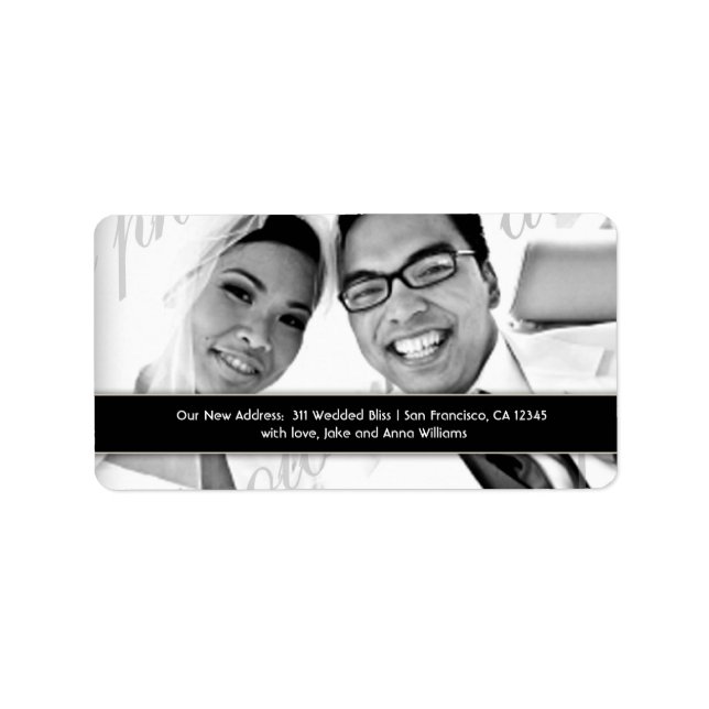 311 Customisable Mod Newlywed Address Label (Front)