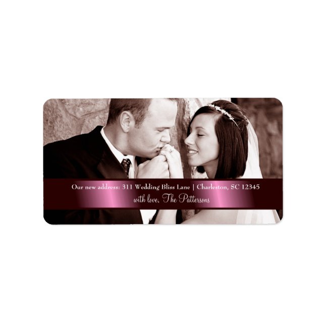 311 Customisable Wedding New Address Label (Front)