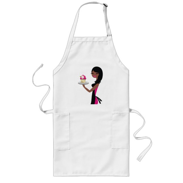 311 Daisy the Cupcake Cutie African American Long Apron (Front)