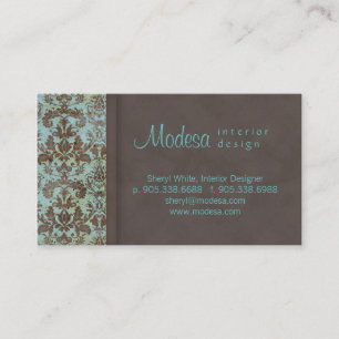 311 Damask Business Card Interior Design 3
