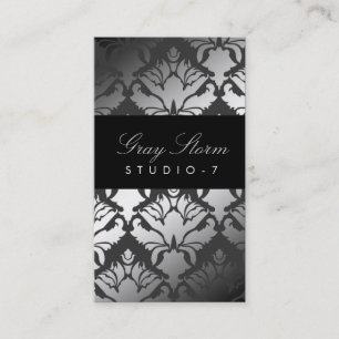 311 Damask Shimmer Grey Storm Business Card
