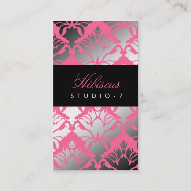 311 Damask Shimmer Hibiscus Business Card (Front)