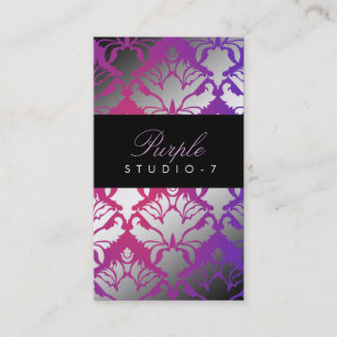 311 Damask Shimmer Purple Radiance Program Business Card
