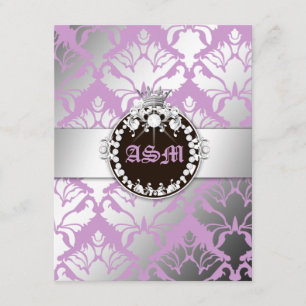 311-Damask Shimmer Queen Reception Card