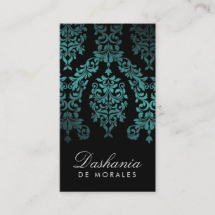 311-Dashing Damask   Sea Garden at Night Business Card
