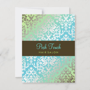 311 Dazzling Damask Turquoise & Lime