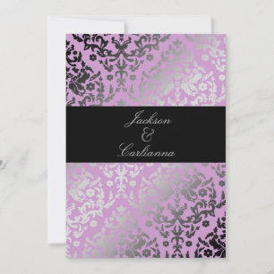 311 Dazzling Damask Wild Purple Invitation