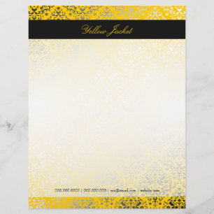 311-Dazzling Damask Yellow Jacket Customized Letterhead