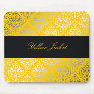 311-Dazzling Damask Yellow Jacket Mouse Mat