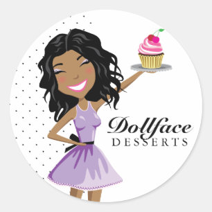311 Dollface Desserts Ebonie Classic Round Sticker