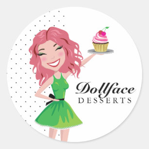311 Dollface Desserts Strawberry Blonde Classic  Round Sticker