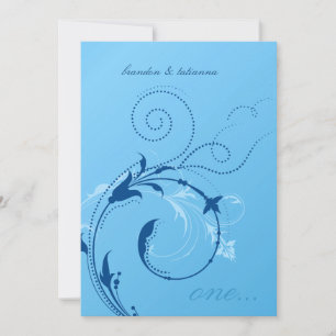 311-Dotted Desire Cornflower Blue Invitation