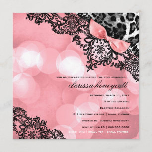 311 Dream in Lights Leopard & Lace Sweet Pink Invitation