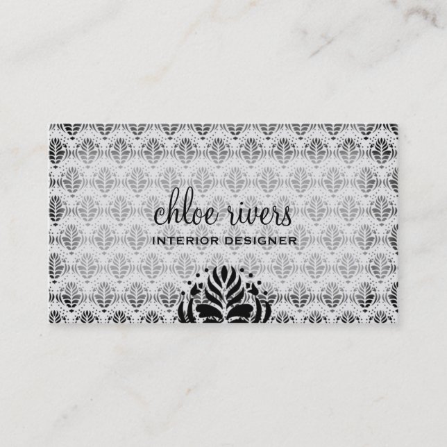 311-ELEGANT GRAY WALLPAPER BUSINESS CARD (Front)
