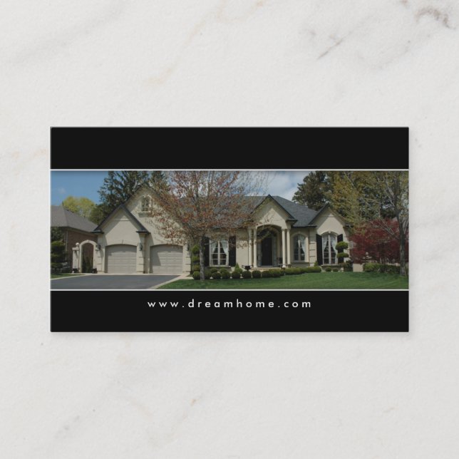 311 Elegant Real Estate House Business Card (Front)