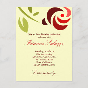 311-ELEGANT ROSE INVITATION