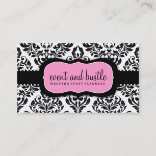 311 Event & Bustle White Damask Business Card