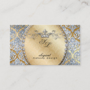 311 Fashion Jewellery Makeup Artist Damask Crown Business Card
