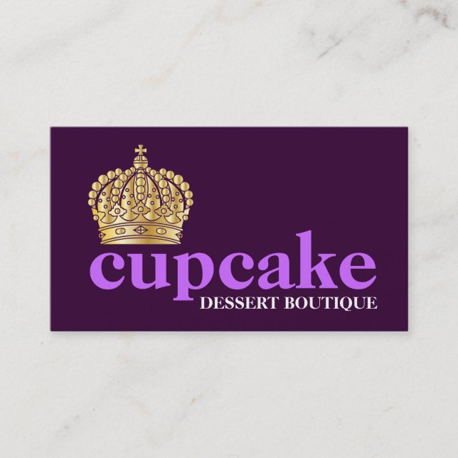 311 Fashionably Bold Tiara Purple Business Card (Front)