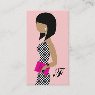 311 Fashionista Appointment Book Pink Dark Bob Business Card