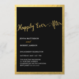 311 Faux Gold Foil Happily Ever After Invitation