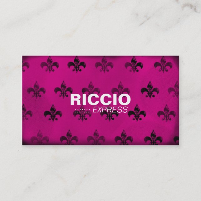 311 Fleur de Grunge Hott Pink Business Card (Front)