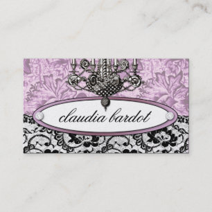 311-Frenchie Budoir Vintage Pink Business Card